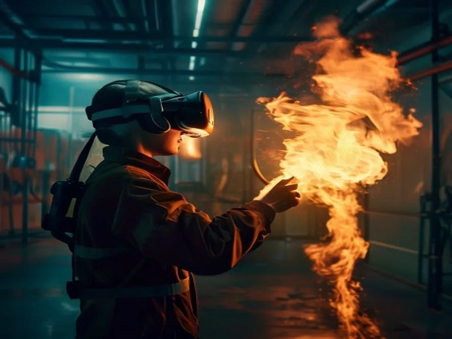 Fire safety VR simulation training